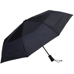 Black - Automatic Open/close Folding 42" Umbrella With Black Metal Shaft
