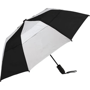 Urbanite (tm) - Black-white - Automatic Open 44" Wind Vented Folding Umbrella