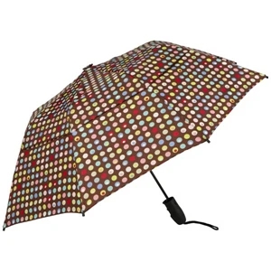Confetti - Folding Double Canopy Stock Umbrella With Decorative Pattern
