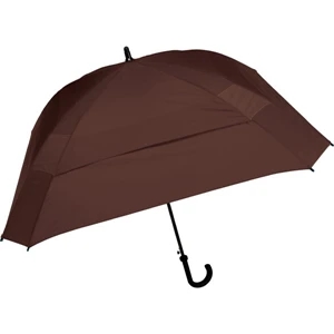 The Concierge - Brown - Classic Square Umbrella, 62" Of Coverage To Comfortably Keep Two People Dry