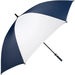 Pro-line (tm) - Navy-white - Single Canopy Golf Umbrella With Black Braided Fiberglass Shaft, 62"