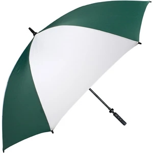 Pro-line (tm) - Pine-white - Single Canopy Golf Umbrella With Black Braided Fiberglass Shaft, 62"