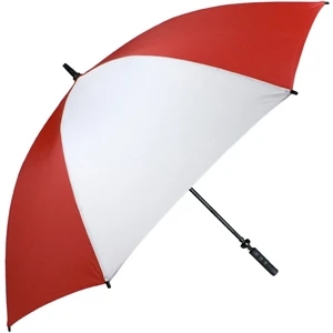 Pro-line (tm) - Red-white - Single Canopy Golf Umbrella With Black Braided Fiberglass Shaft, 62"