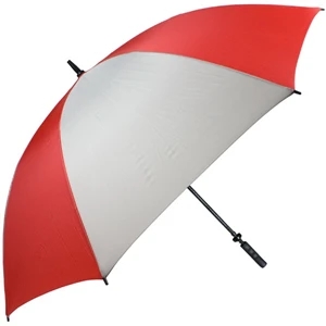 Pro-line (tm) - Red-gray - Single Canopy Golf Umbrella With Black Braided Fiberglass Shaft, 62"