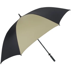 Pro-line (tm) - Black-gold - Single Canopy Golf Umbrella With Black Braided Fiberglass Shaft, 62"