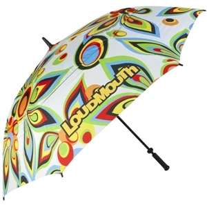 Loudmouth Golf (r) Shagadellic White - Golf Umbrella, Double Canopy, Wind-vented, Automatic Opening