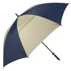 Hurricane 345 (r) Tour Plus - Navy-tan - Golf Umbrella With A 68" Arc And Wind-vents