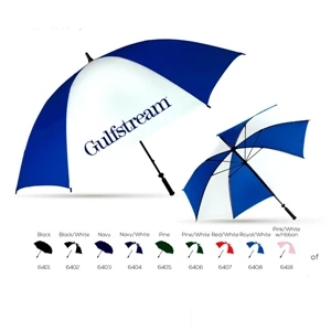 Albatross - Black - Golf Umbrella With Larger Canopy, Black Braided Fiberglass Shaft