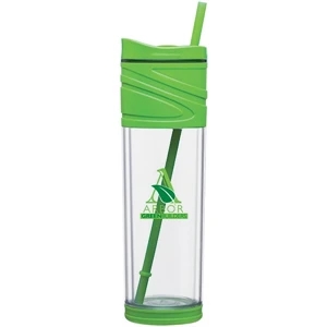 Melrose - Apple - 16 Oz Double Wall Acrylic Tumbler With Dual Purpose Swivel Lid
