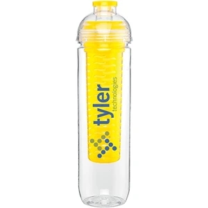 H2go (r) - Pineapple - 27 Oz Single Wall Tritan (tm) Copolyester Bottle With Lid, Infuser And Flip Top Cap