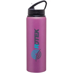 H2go (r) Allure - Matte Pink - 28 Oz Aluminum Single Wall Water Bottle With Threaded Lid And Flip Up Straw