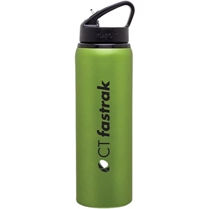 H2go (r) Allure - Matte Lime - 28 Oz Aluminum Single Wall Water Bottle With Threaded Lid And Flip Up Straw