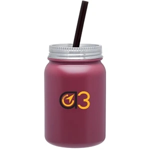 H2go (r) - Matte Maroon - 30 Oz Single Wall 18/8 Stainless Steel Water Bottle With Threaded Lid And Straw
