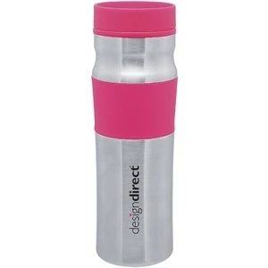 Milo - Pink - 16 Oz Double Wall Stainless Steel Tumbler With Plastic Liner, Foam Insulated