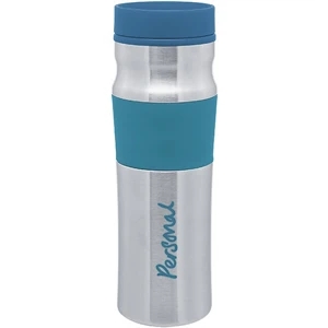 Milo - Aqua - 16 Oz Double Wall Stainless Steel Tumbler With Plastic Liner, Foam Insulated