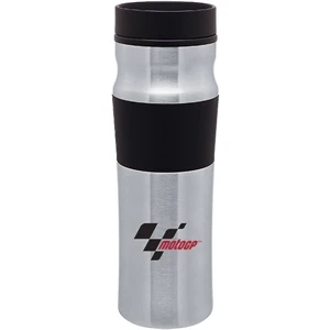 Milo - Black - 16 Oz Double Wall Stainless Steel Tumbler With Plastic Liner, Foam Insulated