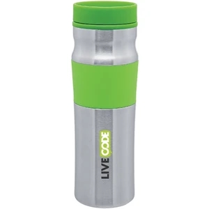 Milo - Apple - 16 Oz Double Wall Stainless Steel Tumbler With Plastic Liner, Foam Insulated