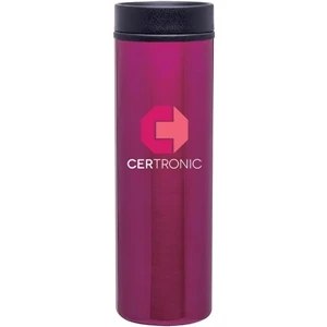 Montara - Fuchsia - 16 Oz Double Wall Stainless Steel Tumbler With Plastic Liner, Foam Insulated