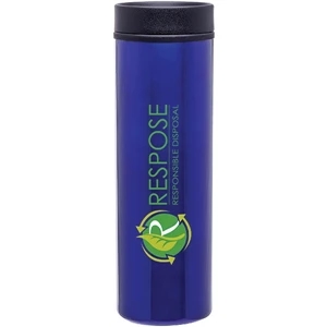 Montara - Blue - 16 Oz Double Wall Stainless Steel Tumbler With Plastic Liner, Foam Insulated