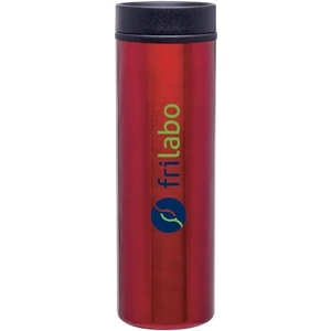 Montara - Red - 16 Oz Double Wall Stainless Steel Tumbler With Plastic Liner, Foam Insulated