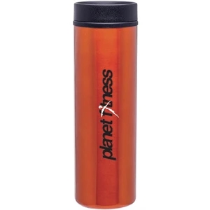 Montara - Orange - 16 Oz Double Wall Stainless Steel Tumbler With Plastic Liner, Foam Insulated