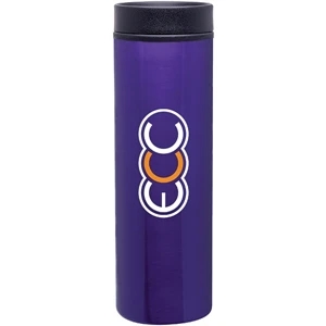 Montara - Purple - 16 Oz Double Wall Stainless Steel Tumbler With Plastic Liner, Foam Insulated