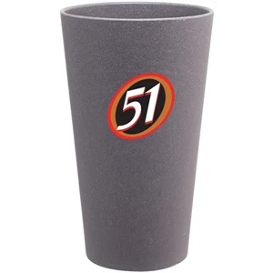 Eco Pint - Storm Gray - 16 Oz. Single Wall Pint Tumbler Made From Bamboo Fiber
