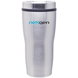 Stealth - Stainless Steel - 16 Oz Double Wall Stainless Steel Tumbler With Plastic Liner, Foam Insulated