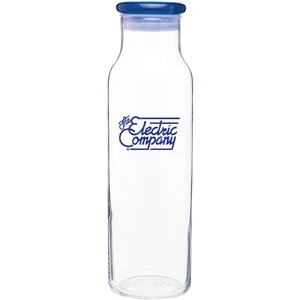 H2go (r) Vibe - Blue - 22 Oz Single Wall Glass Beverage Vessel With Eastman Tritan (tm) Lid