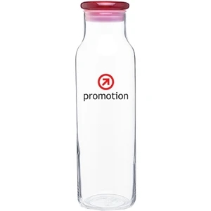 H2go (r) Vibe - Red - 22 Oz Single Wall Glass Beverage Vessel With Eastman Tritan (tm) Lid