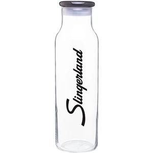 H2go (r) Vibe - Graphite - 22 Oz Single Wall Glass Beverage Vessel With Eastman Tritan (tm) Lid