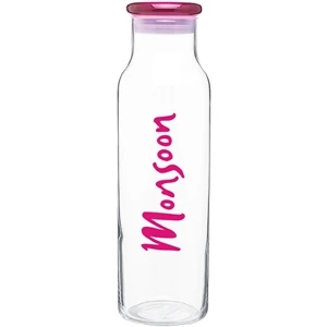 H2go (r) Vibe - Fuchsia - 22 Oz Single Wall Glass Beverage Vessel With Eastman Tritan (tm) Lid