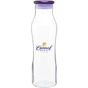 H2go (r) Vue - Purple - 20 Oz Single Wall Glass Beverage Vessel With Eastman Tritan (tm) Lid