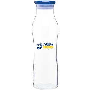H2go (r) Vue - Blue - 20 Oz Single Wall Glass Beverage Vessel With Eastman Tritan (tm) Lid