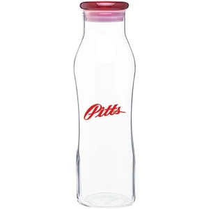H2go (r) Vue - Red - 20 Oz Single Wall Glass Beverage Vessel With Eastman Tritan (tm) Lid
