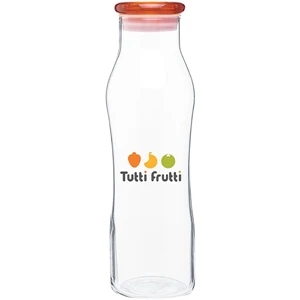 H2go (r) Vue - Tangerine - 20 Oz Single Wall Glass Beverage Vessel With Eastman Tritan (tm) Lid