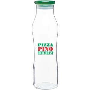 H2go (r) Vue - Apple - 20 Oz Single Wall Glass Beverage Vessel With Eastman Tritan (tm) Lid