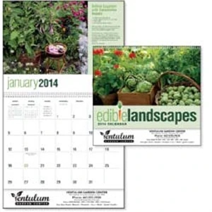Edible Landscapes Goingreen (r) - 2015 Calendar Features Landscaping Tips With Vegetables, Fruits And More