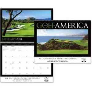 Golf America - 2015 Calendar With Scenic Photos Of Golf Courses Across The United States