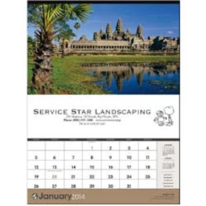 World Scenic - 2015 Calendar With Colorful Photos Featuring Well Known World Locations