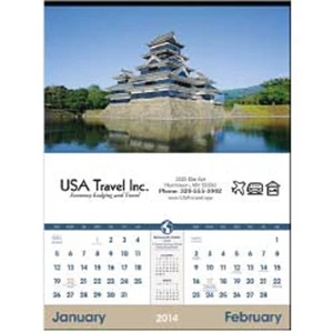World Scenic - 2015 Calendar With Colorful Photos Featuring World Locations And Photo Descriptions