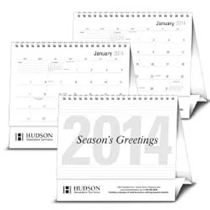 Large 2015 Desk Calendar. Memo Style Grid Repeats On Both Sides Of Tent Mount
