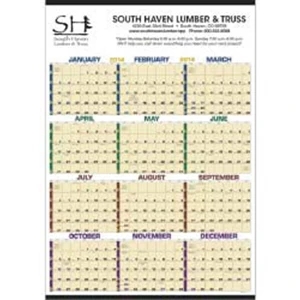 Time Management - Non-laminated 2015 Time Management Calendar With Date Blocks To View Entire Year