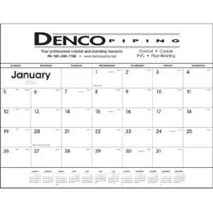 Large 2015 Desk Calendar Includes Julian Dates And Optional Drill Holes For Hanging