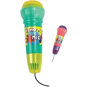 9 1/2" Echo Microphone. No Batteries Needed, Works On Reverberation. Imprinted