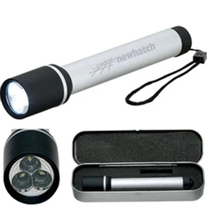 Daedalus - Led Flashlight With Elegant Rubberized Accents And 3 Ultra-bright Led Bulbs