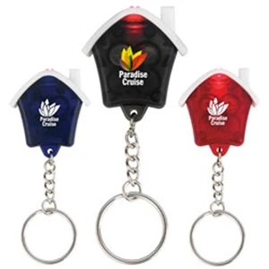 Mini House Flashlight Keychain. Includes: Button-cell Batteries, Inserted