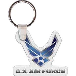 Full Color On White Item - Full Color Air Force Logo Key Tag, 2.05" W X 1.76" H