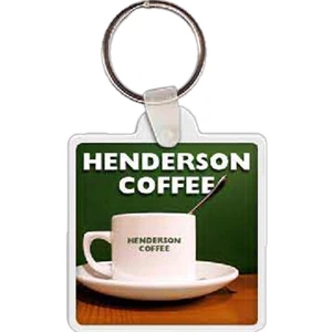 Full Color On White Item - 2" X 2.31" - Full Color Square Shaped Key Tag