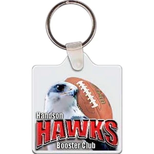 Full Color On White Item - 1.75" X 2" - Full Color Square Shaped Key Tag